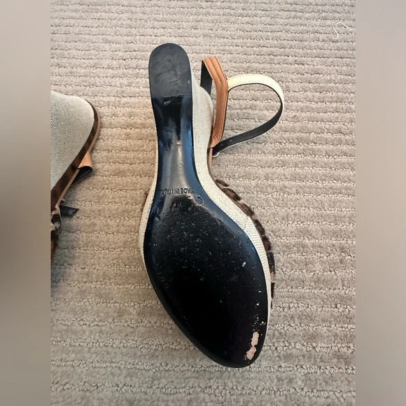 Barbara Bui Size 38 leopard canvas platform shoes - Picture 5 of 11